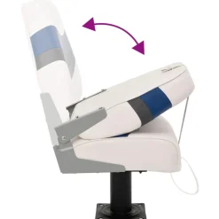vidaXL 2-delige Bootstoelenset met hoge rugleuning inklapbaar