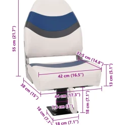 vidaXL 2-delige Bootstoelenset met hoge rugleuning inklapbaar