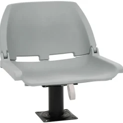 vidaXL 2-delige Bootstoelenset inklapbaar 48x51x41 cm grijs