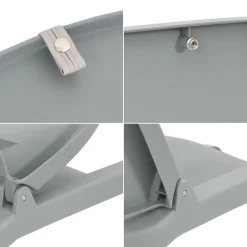 vidaXL 2-delige Bootstoelenset inklapbaar 48x51x41 cm grijs