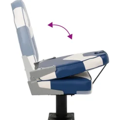 vidaXL 2-delige Bootstoelenset met hoge rugleuning inklapbaar