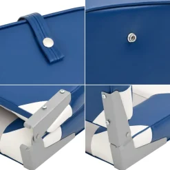 vidaXL 2-delige Bootstoelenset met hoge rugleuning inklapbaar