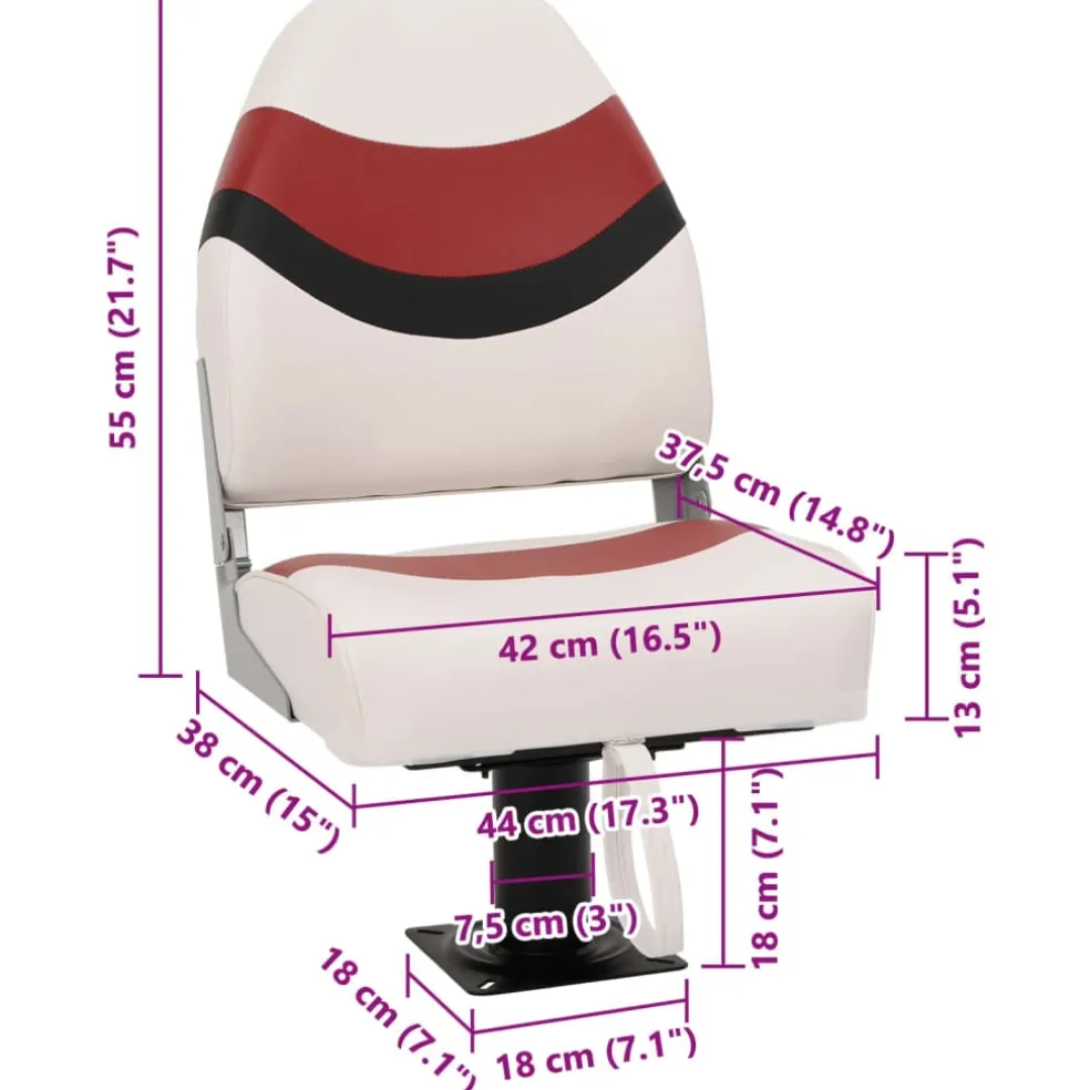 vidaXL 2-delige Bootstoelenset met hoge rugleuning inklapbaar