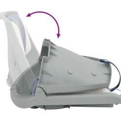 vidaXL 2-delige Bootstoelenset met blauw-witte kussens inklapbaar