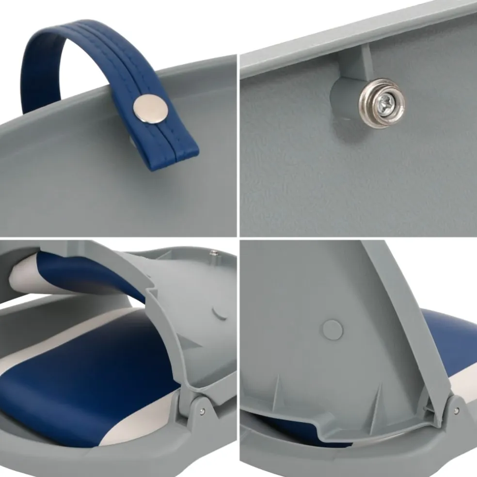 vidaXL 2-delige Bootstoelenset met hoge rugleuning inklapbaar