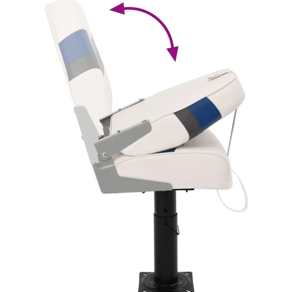 vidaXL 2-delige Bootstoelenset met hoge rugleuning inklapbaar