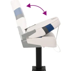 vidaXL 2-delige Bootstoelenset met hoge rugleuning inklapbaar