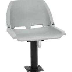 vidaXL 2-delige Bootstoelenset inklapbaar 48x51x41 cm grijs
