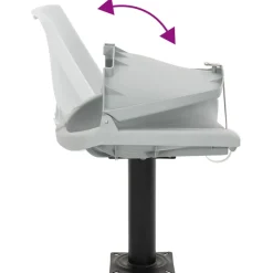 vidaXL 2-delige Bootstoelenset inklapbaar 48x51x41 cm grijs