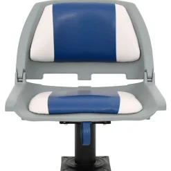 vidaXL 2-delige Bootstoelenset inklapbaar 48x51x41 cm blauw en wit
