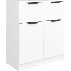 vidaXL 3-delige Dressoirs bewerkt hout wit