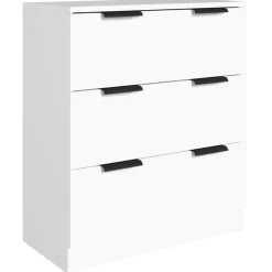 vidaXL 3-delige Dressoirs bewerkt hout wit