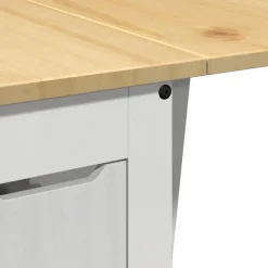 vidaXL 5-delige Eethoek Corona inklapbaar grenenhout wit