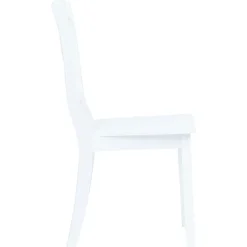 vidaXL 5-delige Eethoek massief rubberwood wit