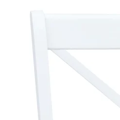 vidaXL 5-delige Eethoek massief rubberwood wit en bruin