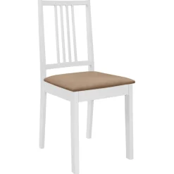 vidaXL 5-delige Eethoek MDF wit