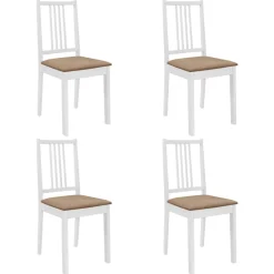 vidaXL 5-delige Eethoek MDF wit