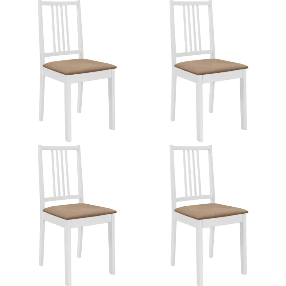 vidaXL 5-delige Eethoek MDF wit