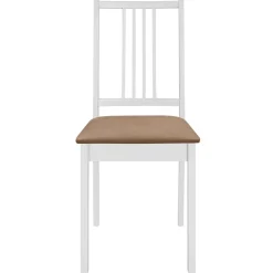 vidaXL 5-delige Eethoek MDF wit