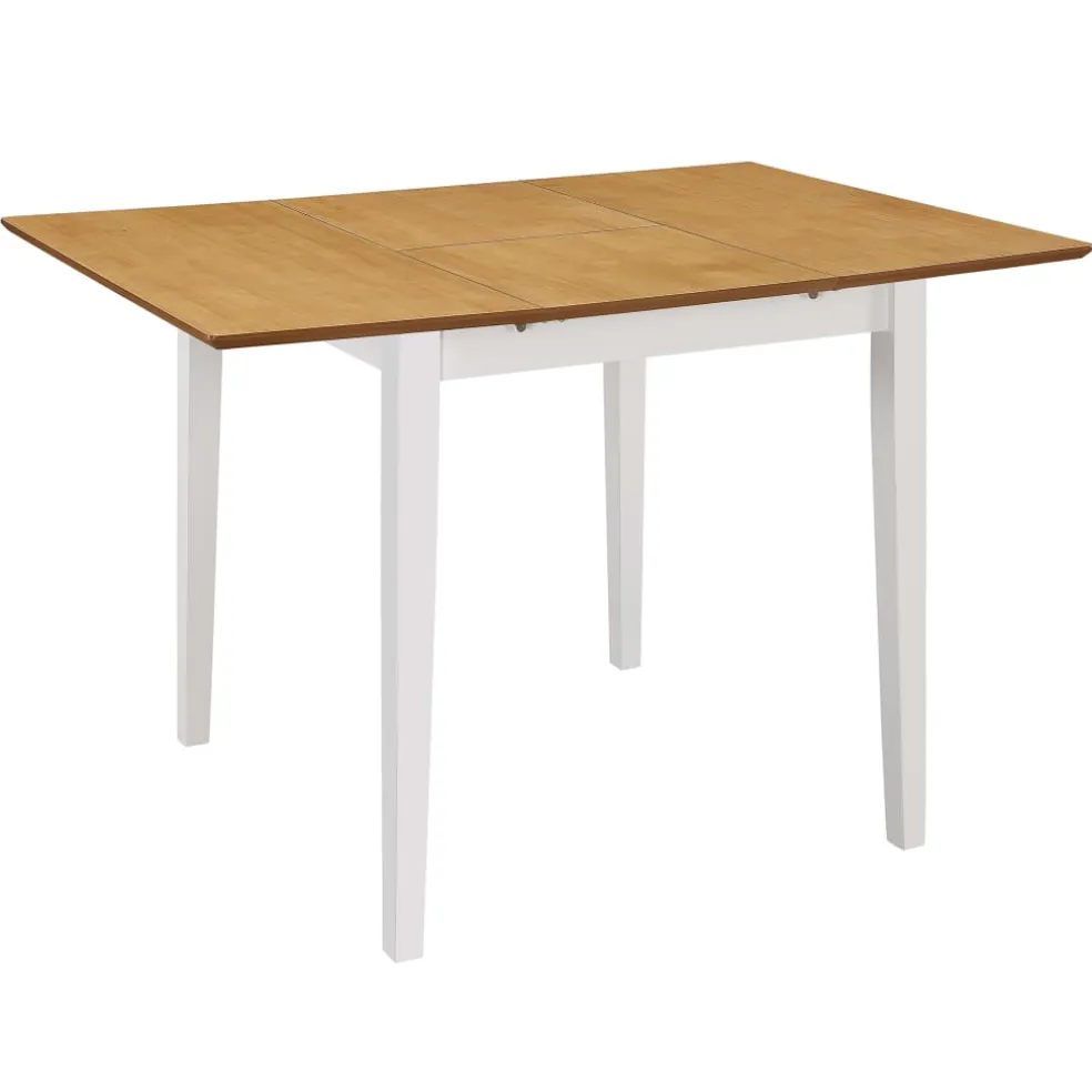 vidaXL 5-delige Eethoek MDF wit