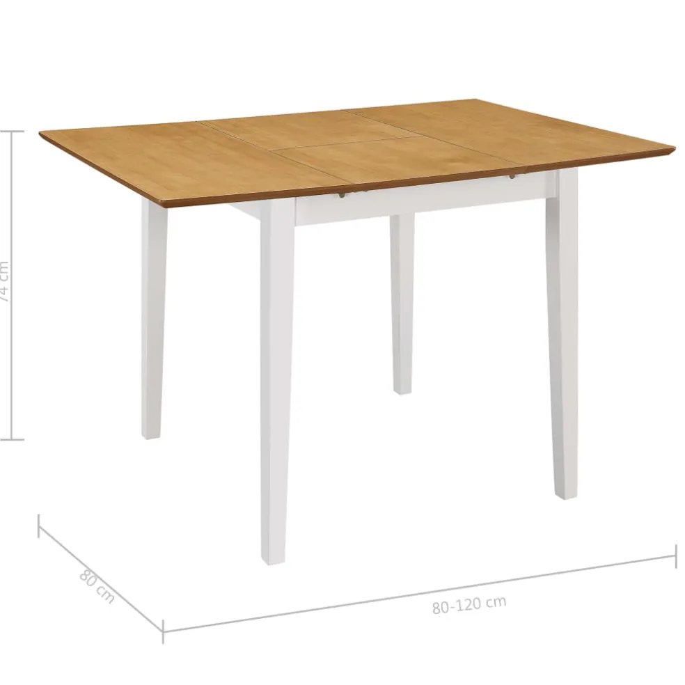 vidaXL 5-delige Eethoek MDF wit