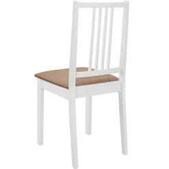 vidaXL 3-delige Eethoek MDF wit
