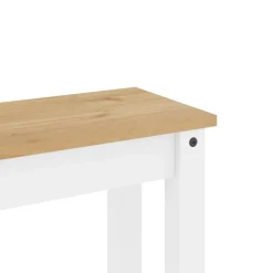 vidaXL 4-delige Eetset Panama massief grenenhout wit