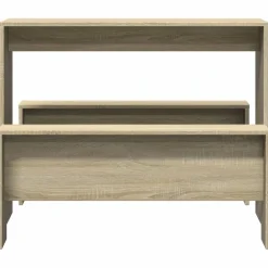 vidaXL 3-delige Eettafel en bankenset bewerkt hout sonoma eikenkleurig