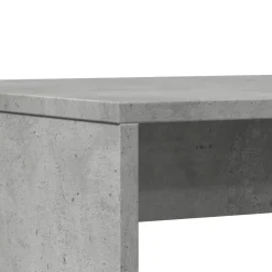 vidaXL 3-delige Eettafel en bankenset bewerkt hout betongrijs