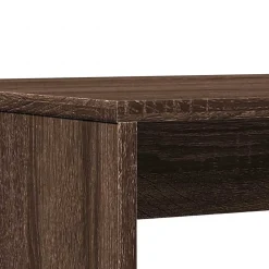 vidaXL 3-delige Eettafel en bankenset bewerkt hout bruin eikenkleur
