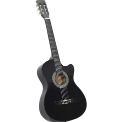 vidaXL 12-delige Gitaarset met 6 snaren western klassiek 38" zwart