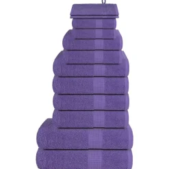 vidaXL 12-delige Handdoekenset FROGN 360 g/m² paars