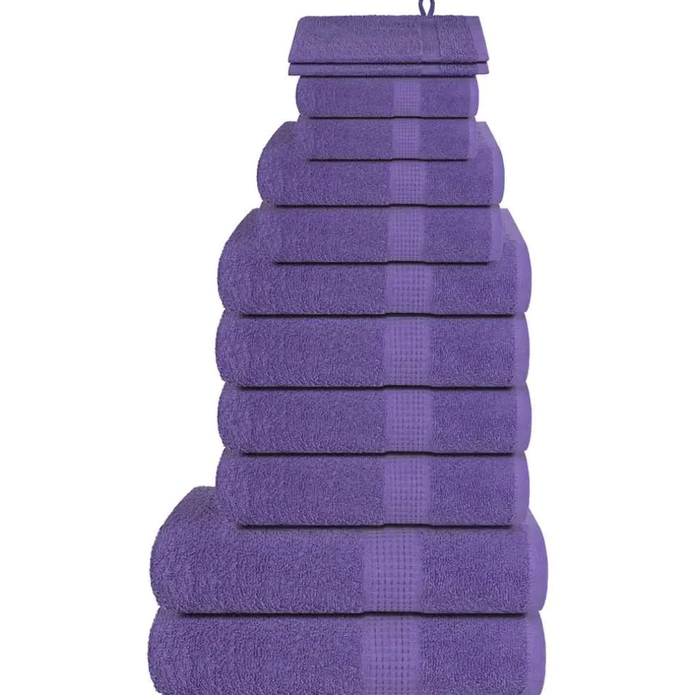 vidaXL 12-delige Handdoekenset FROGN 360 g/m² paars