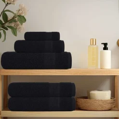 vidaXL 8-delige Handdoekenset FROGN 360 g/m² zwart