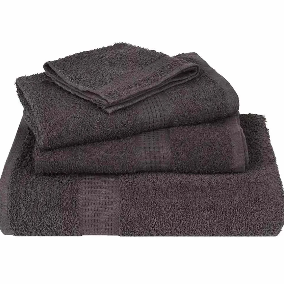 vidaXL 8-delige Handdoekenset FROGN 360 g/m² antraciet