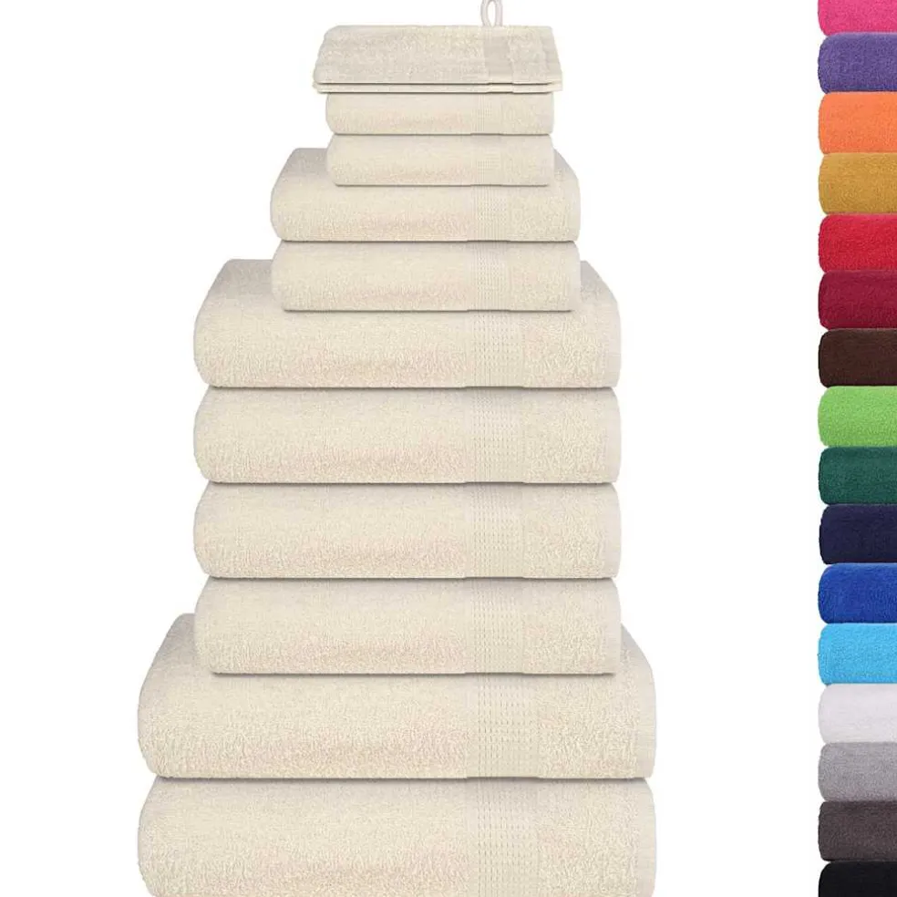vidaXL 8-delige Handdoekenset SOLUND 600 g/m² paars