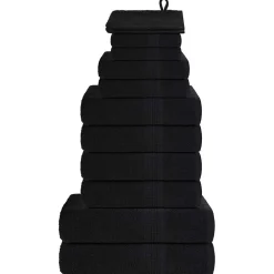 vidaXL 12-delige Handdoekenset FROGN 360 g/m² zwart