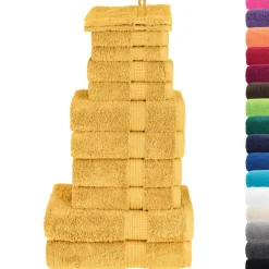 vidaXL 6-delige Handdoekenset SOLUND 600 g/m² wit