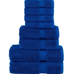vidaXL 8-delige Handdoekenset SOLUND 600 g/m² blauw