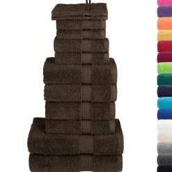 vidaXL 12-delige Handdoekenset SOLUND 600 g/m² bruin
