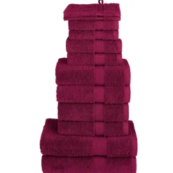 vidaXL 12-delige Handdoekenset FROGN 360 g/m² bruin