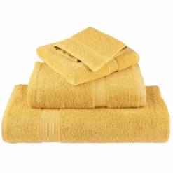 vidaXL 6-delige Handdoekenset SOLUND 600 g/m² goudkleurig