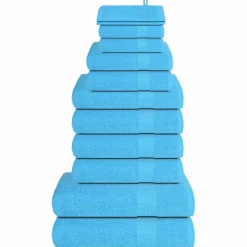 vidaXL 12-delige Handdoekenset FROGN 360 g/m² turquoise