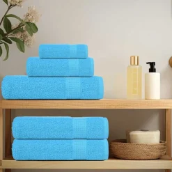 vidaXL 12-delige Handdoekenset FROGN 360 g/m² turquoise