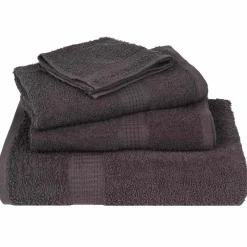 vidaXL 6-delige Handdoekenset FROGN 360 g/m² antraciet
