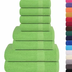 vidaXL 8-delige Handdoekenset FROGN 360 g/m² appelgroen