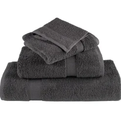 vidaXL 6-delige Handdoekenset SOLUND 600 g/m² antracietkleurig