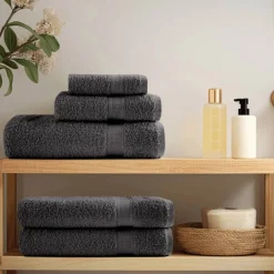 vidaXL 6-delige Handdoekenset SOLUND 600 g/m² antracietkleurig