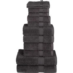 vidaXL 8-delige Handdoekenset SOLUND 600 g/m² marineblauw