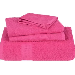 vidaXL 12-delige Handdoekenset FROGN 360 g/m² roze